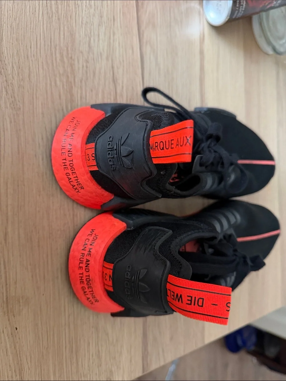 Adidas Star Wars Unisex Black Sneakers with Red Stripe